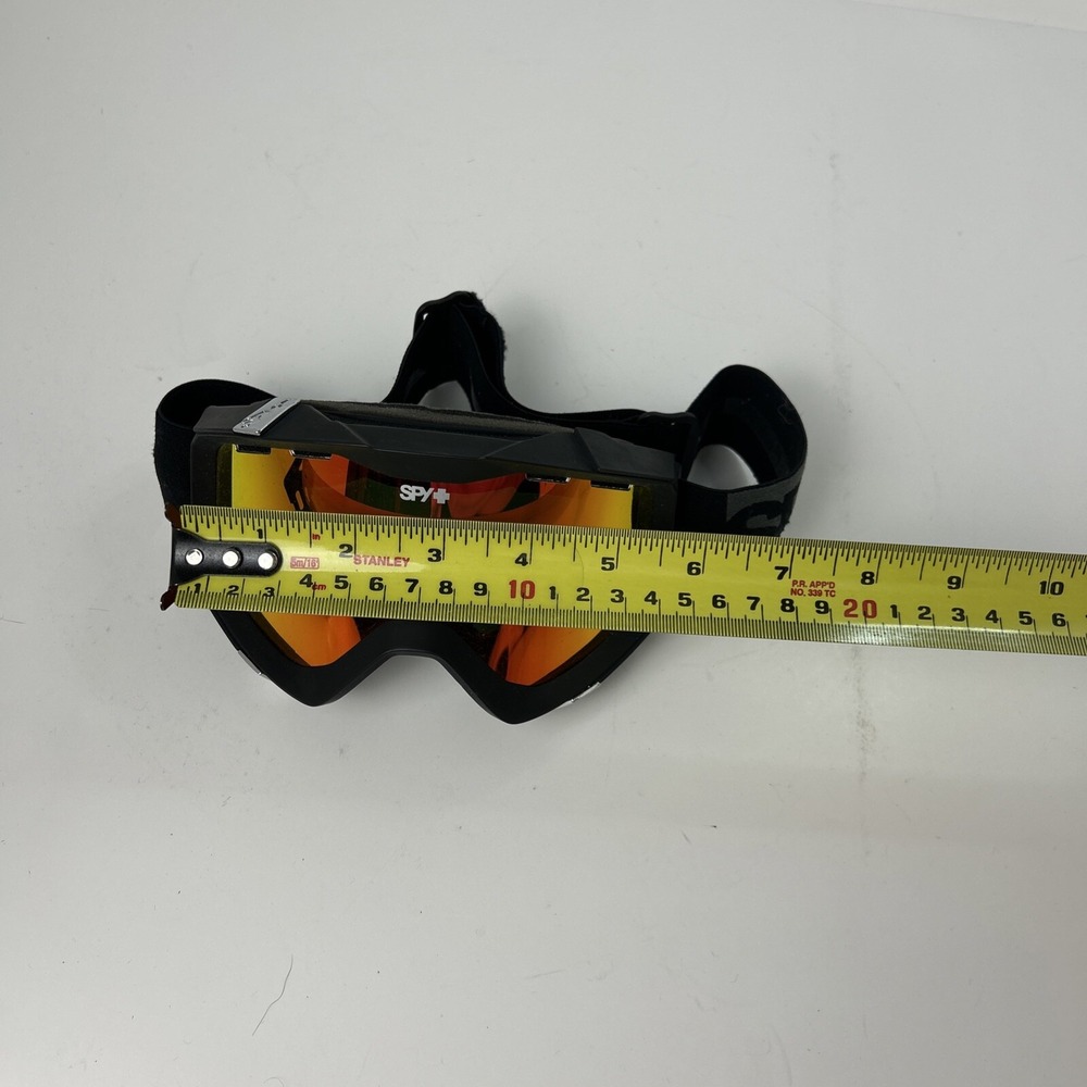 SPY+ Optics Ski Snowboard Goggles Black Orange Motocross Adjustable Strap - Picture 7 of 7